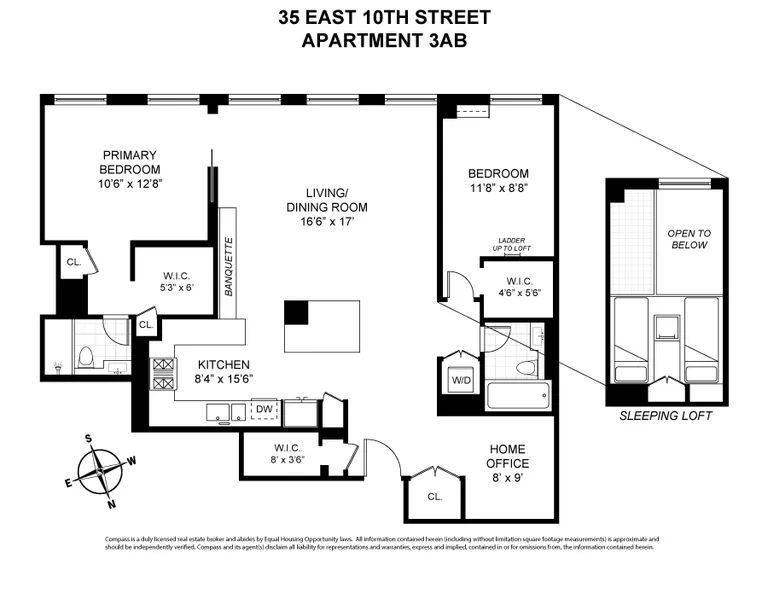 35 East 10th Street, 3AB | floorplan | View 10