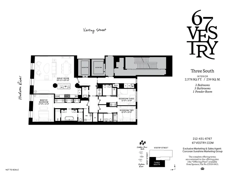 67 Vestry Street, 3SOUTH | floorplan | View 13