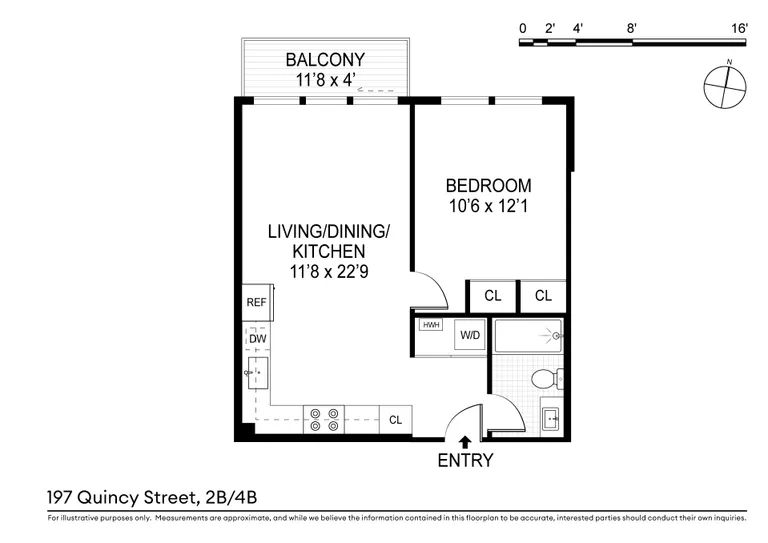 197 Quincy Street, 2B | floorplan | View 6
