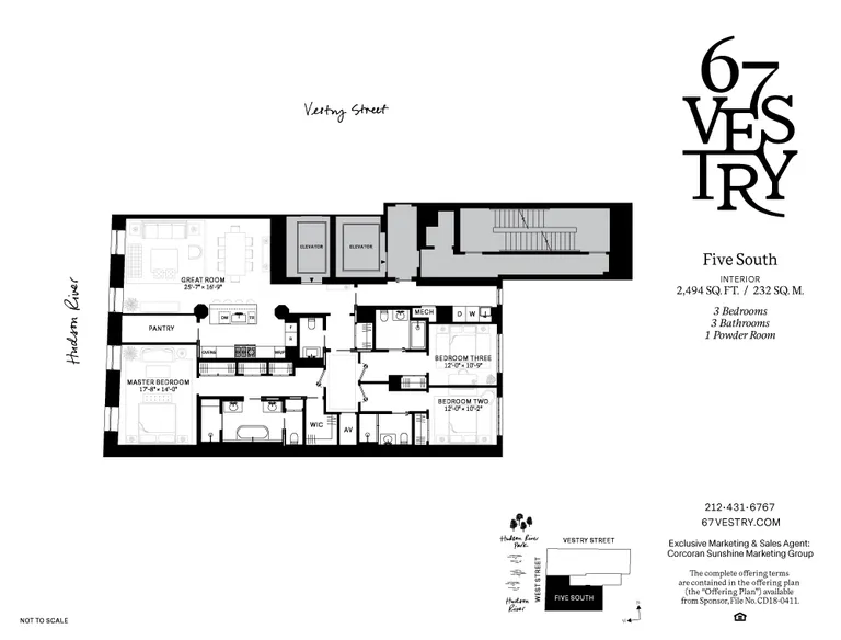 67 Vestry Street, 5SOUTH | floorplan | View 2