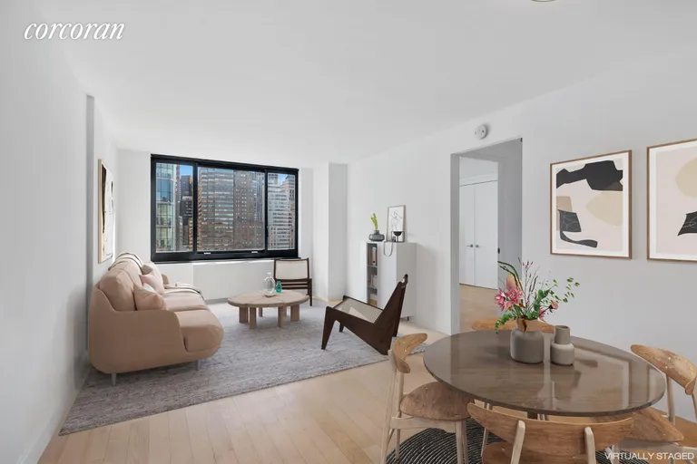 New York City Real Estate | View 377 Rector Place, 25C | 2 Beds, 1 Bath | View 1
