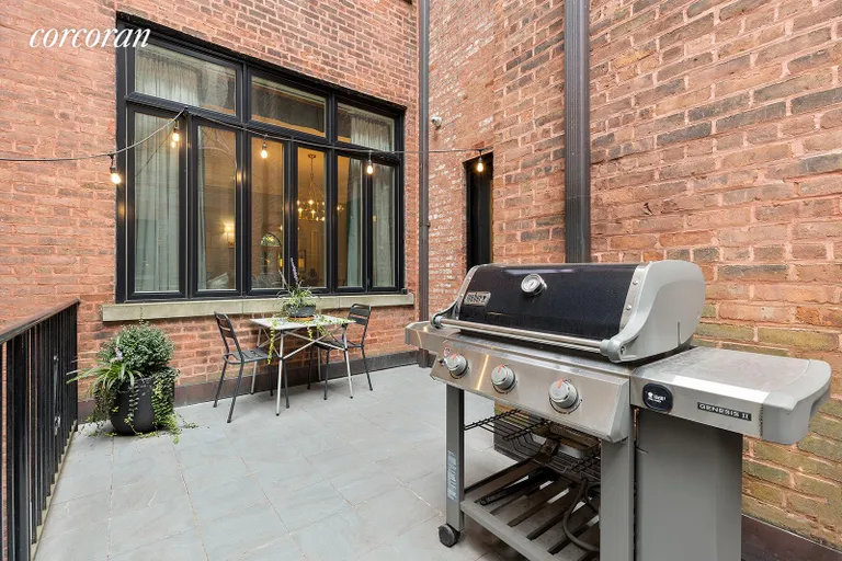 New York City Real Estate | View 20 Prospect Park West | Kitchen patio with gas grill | View 7