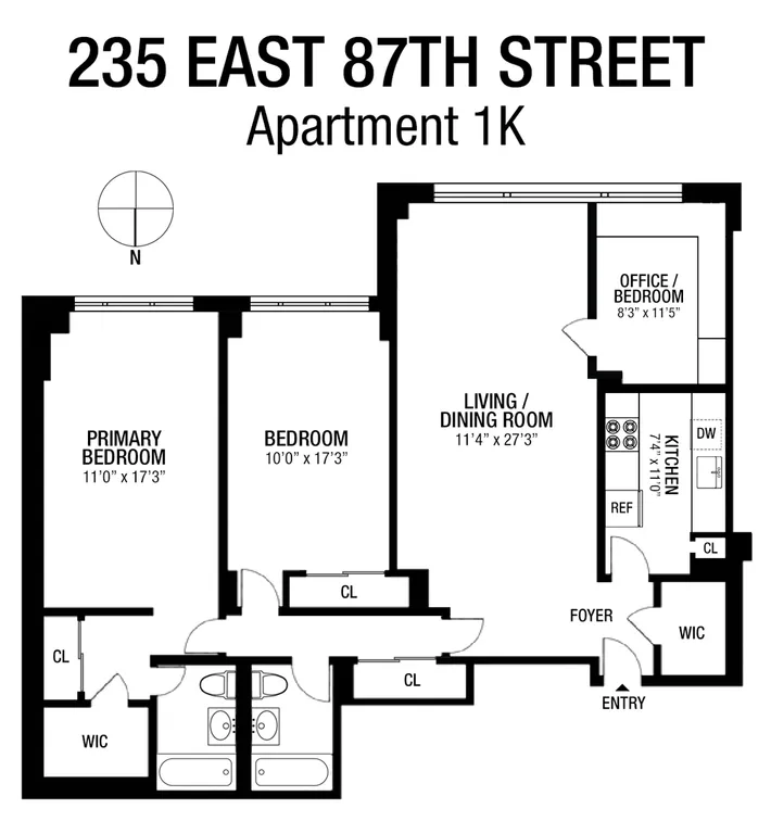 235 East 87th Street, 1K | floorplan | View 15