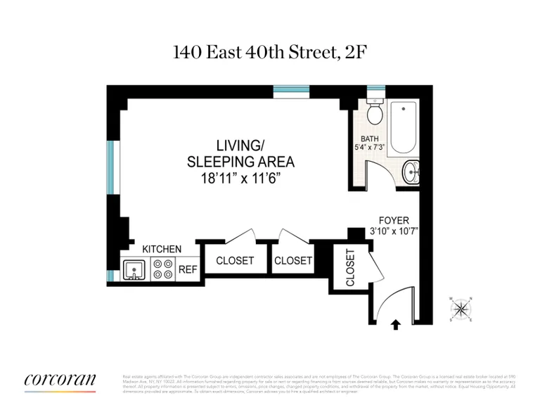 140 East 40th Street, 2F | floorplan | View 6