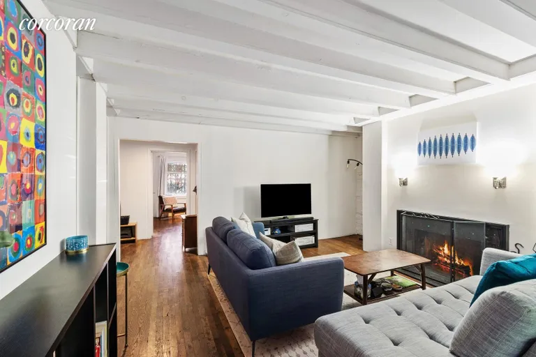 New York City Real Estate | View 358 State Street | Beamed Ceilings in Garden Floor | View 15