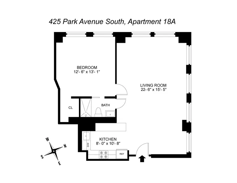 425 Park Avenue South, 18A | floorplan | View 12