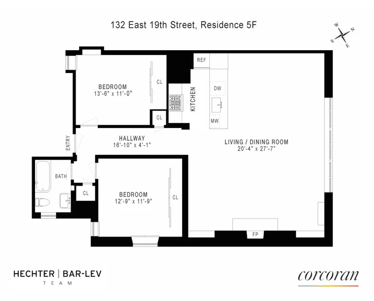 132 East 19th Street, 5F | floorplan | View 10