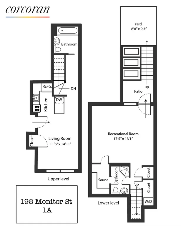 198 Monitor Street, 1A | floorplan | View 9