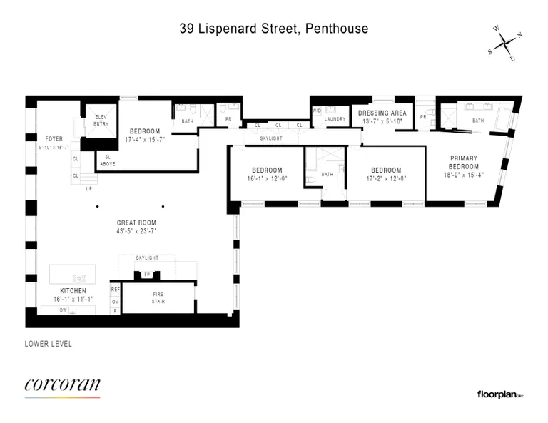 39 Lispenard Street, PH | floorplan | View 20