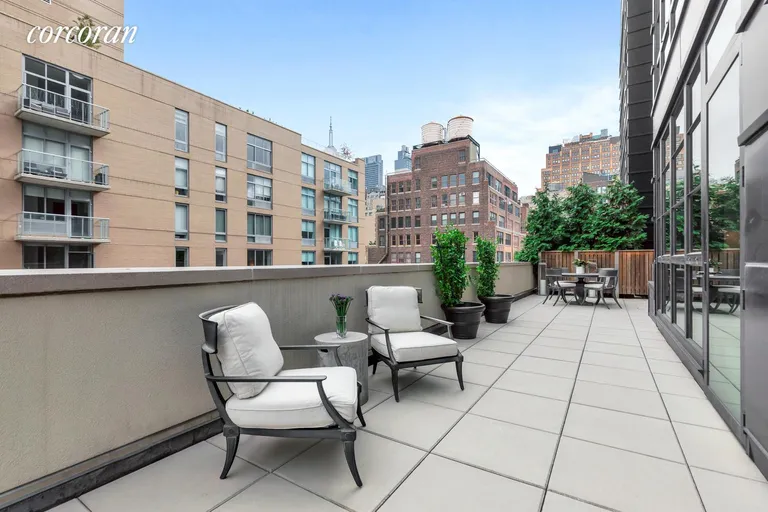 New York City Real Estate | View 261 West 25th Street, 9C | North Facing Terrace | View 10