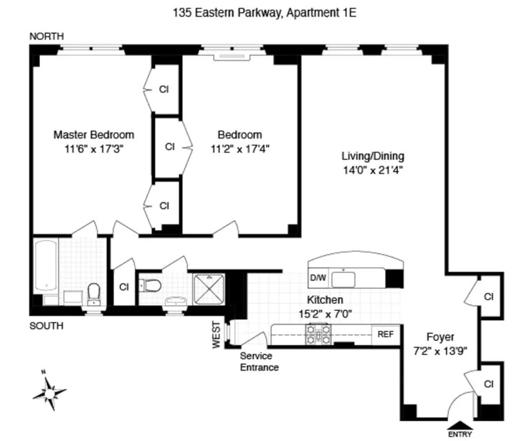 135 Eastern Parkway, 1E | floorplan | View 19