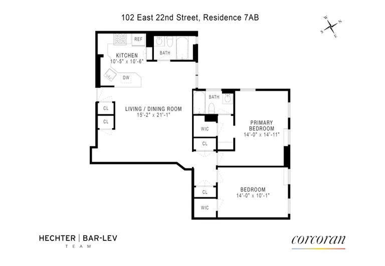 102 East 22nd Street, 7AB | floorplan | View 8