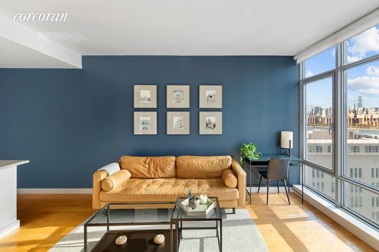 New York City Real Estate | View 1 NORTHSIDE PIERS, 12C | Living Room | View 2