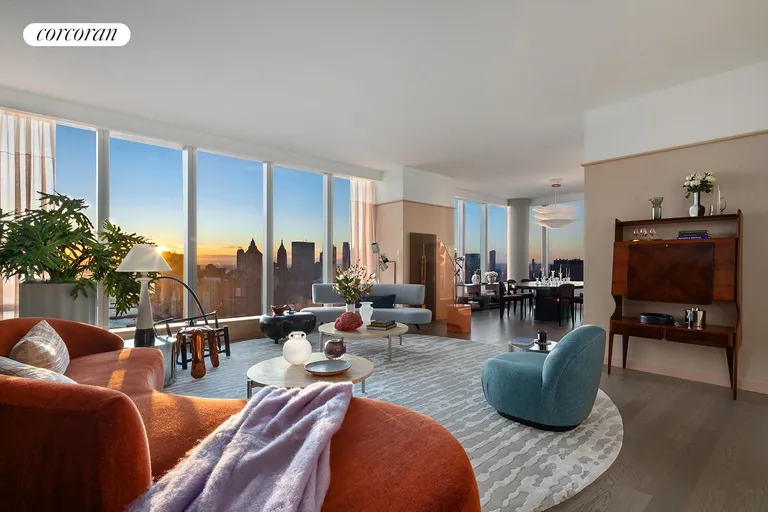 New York City Real Estate | View 252 South Street, 68J | Living Room | View 13