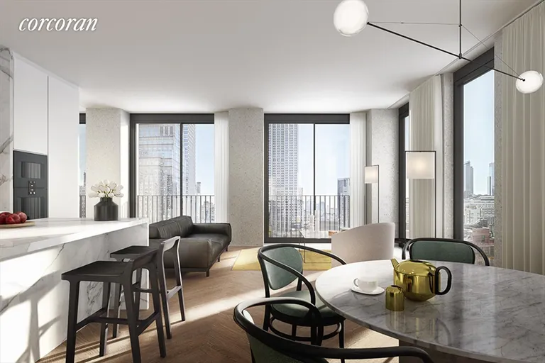 New York City Real Estate | View 16 West 40th Street, 22C | Living Room | View 2