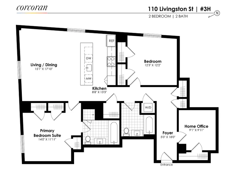 110 Livingston Street, 3H | floorplan | View 10