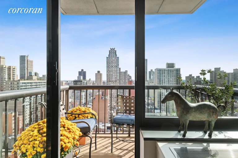 New York City Real Estate | View 171 East 84th Street, 23C | Balcony with Open City Views | View 3