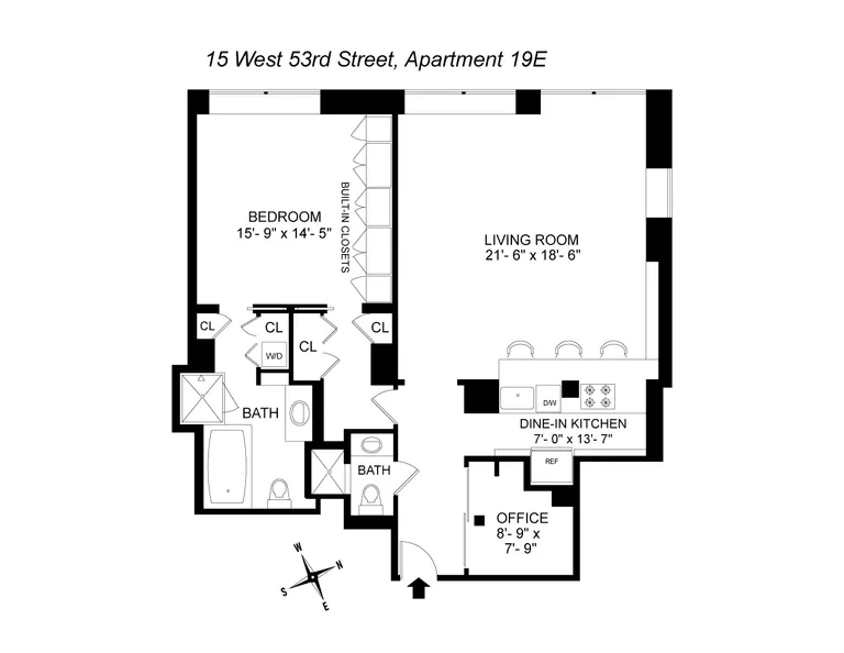 15 West 53rd Street, 19E | floorplan | View 8