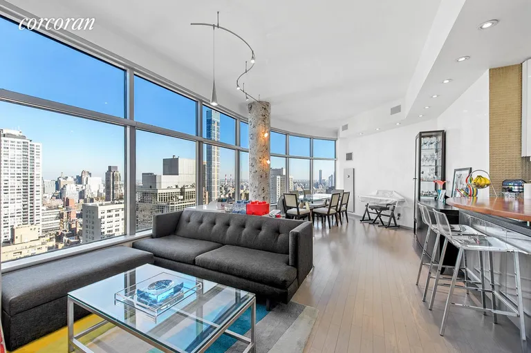 New York City Real Estate | View 250 East 54th Street, 38B | Living Room | View 2