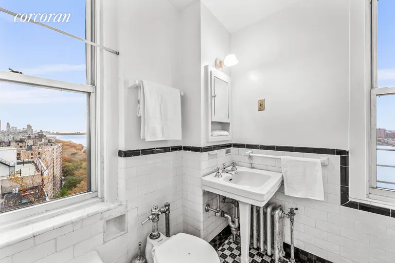 New York City Real Estate | View 310 Riverside Drive, 2002/3 | Corner Bath with River View too! | View 8