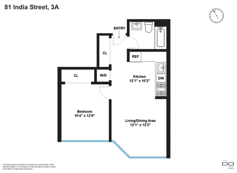 81 India Street, 3A | floorplan | View 12