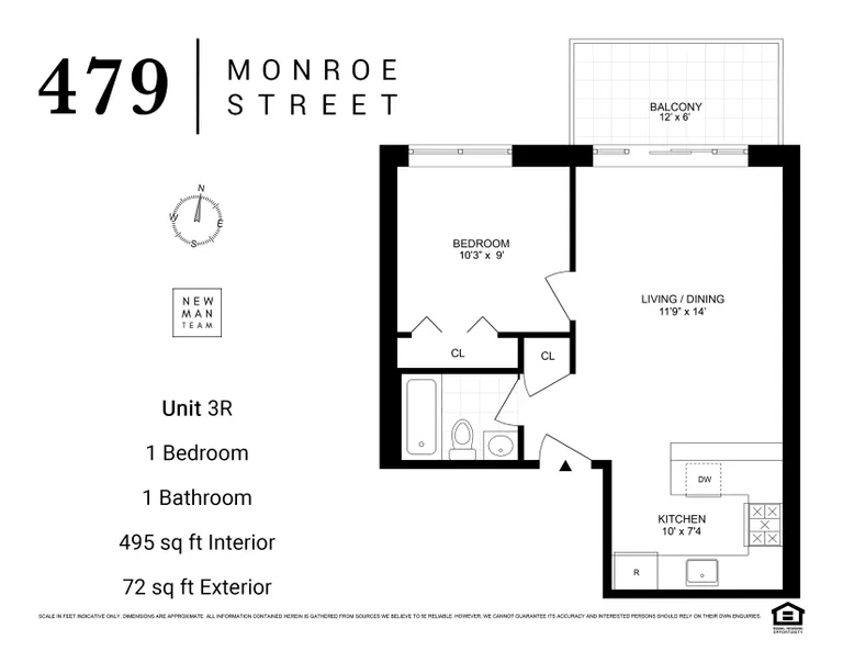 479 Monroe Street, 3R | floorplan | View 6