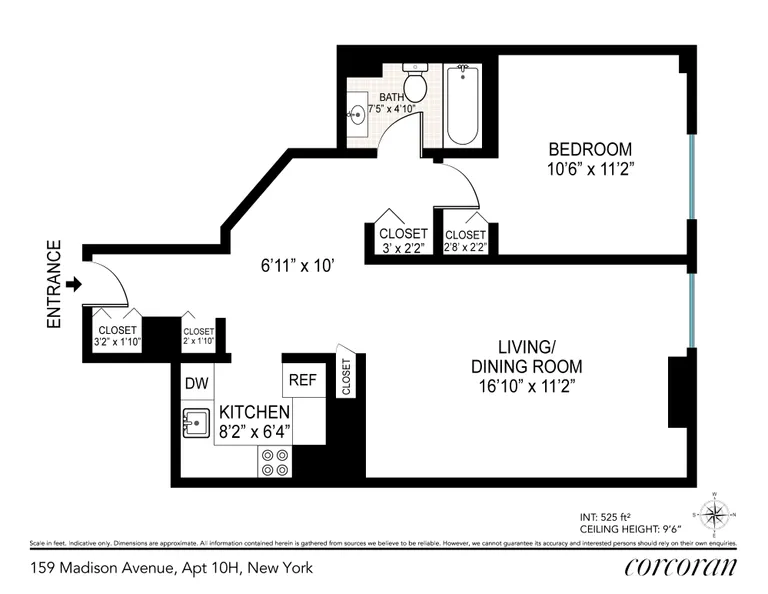 159 Madison Avenue, 10H | floorplan | View 11