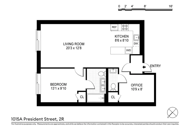1015A President Street, 2R | floorplan | View 7