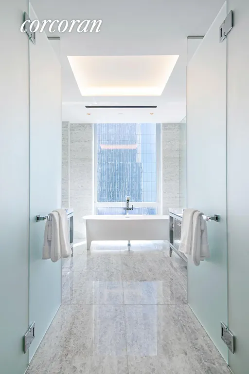 New York City Real Estate | View 35 Hudson Yards, 6204 | Primary Bathroom | View 10