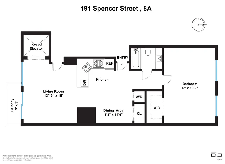 191 Spencer Street, 8A | floorplan | View 7