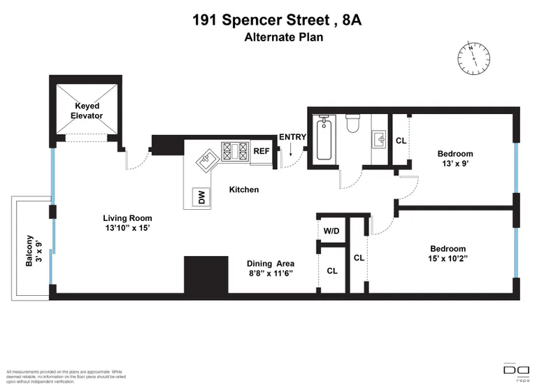 191 Spencer Street, 8A | floorplan | View 8