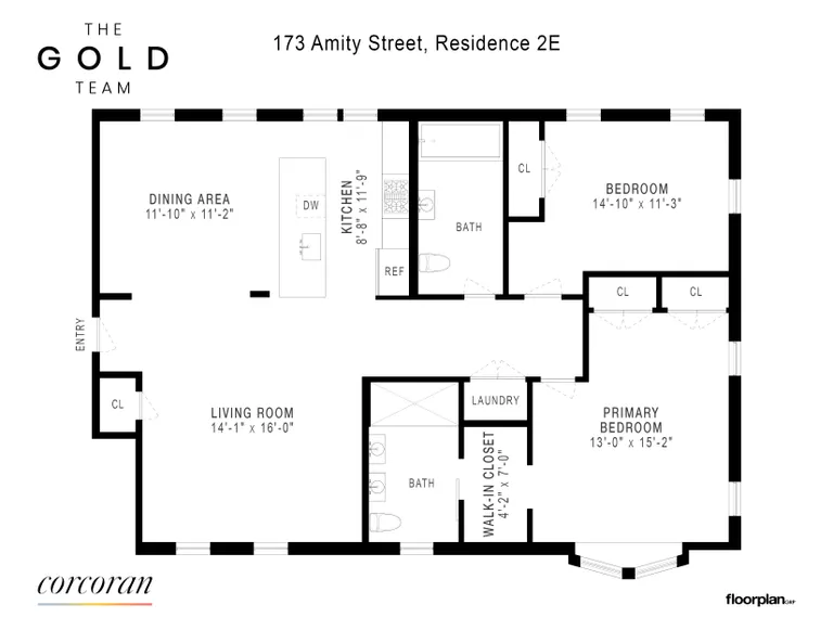 173 Amity Street, 2E | floorplan | View 10