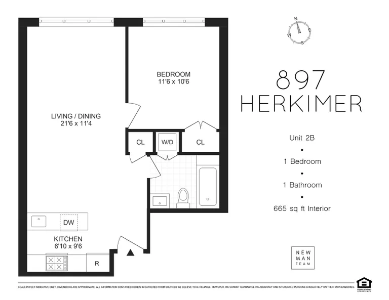 897 Herkimer Street, 2B | floorplan | View 6