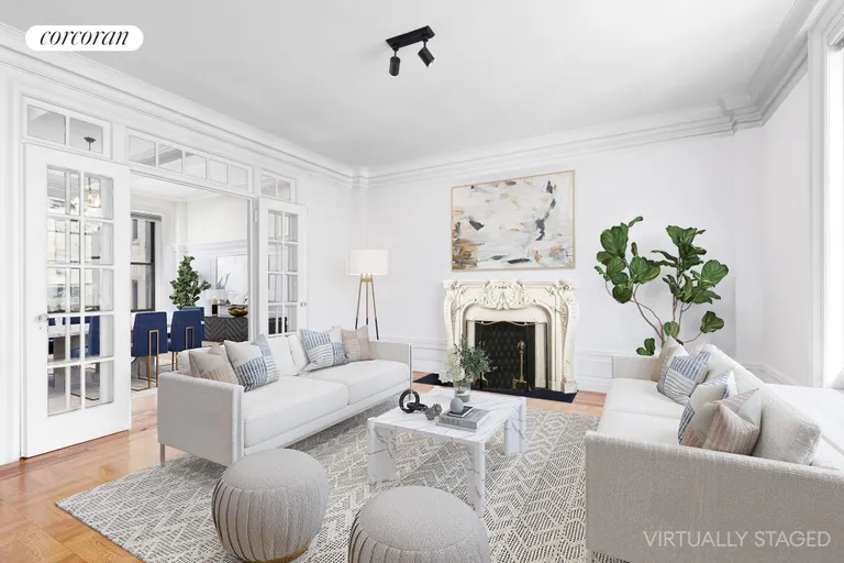 New York City Real Estate | View 68 East 86th Street, 4B | Virtually Staged Living Room | View 6