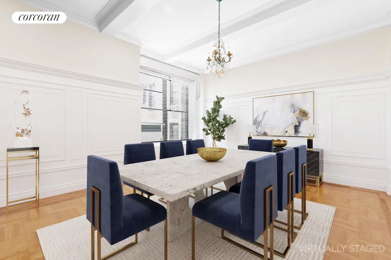 New York City Real Estate | View 68 East 86th Street, 4B | Virtually Staged Dining Room | View 9