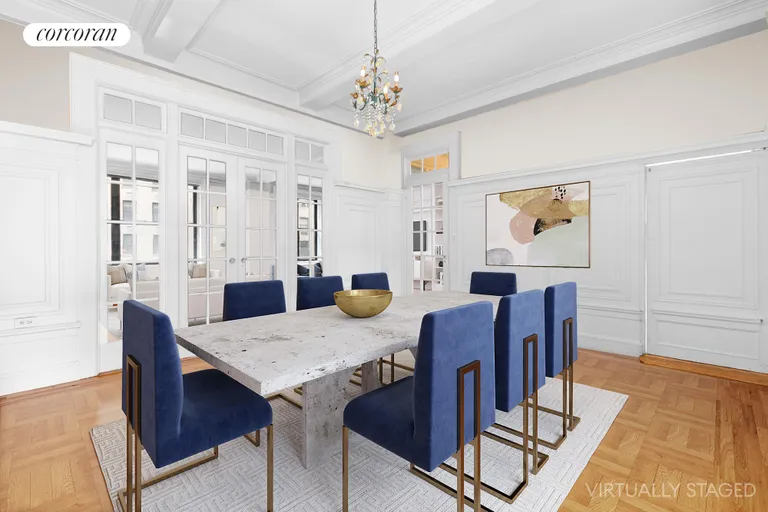 New York City Real Estate | View 68 East 86th Street, 4B | Virtually Staged Dining Room | View 11