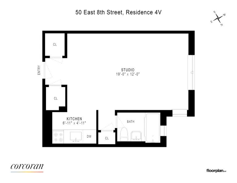 50 East 8th Street, 4V | floorplan | View 9