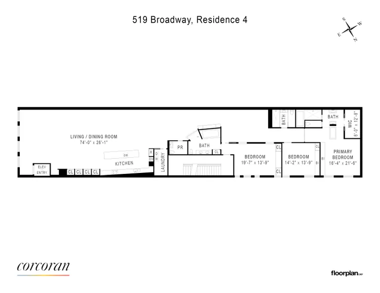 519 Broadway, 4FL | floorplan | View 14