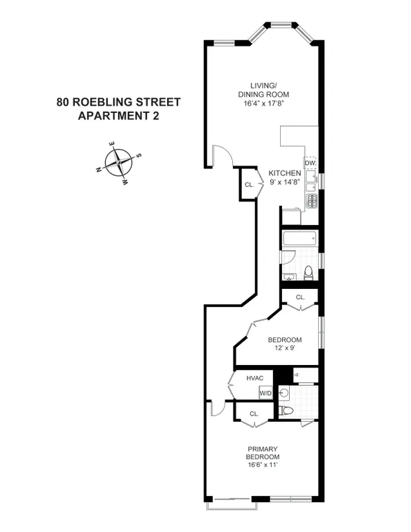 80 Roebling Street, 2A | floorplan | View 10