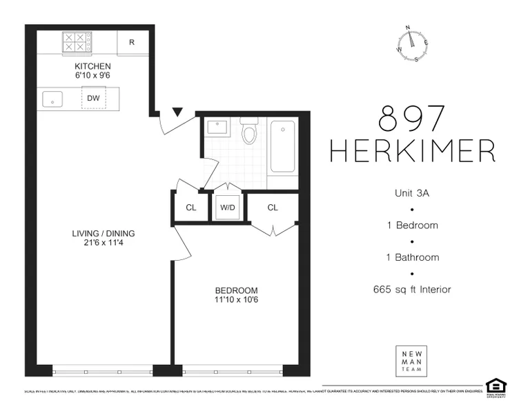 897 Herkimer Street, 3A | floorplan | View 7