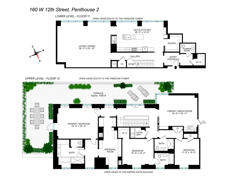 160 West 12th Street, PH2 | floorplan | View 22