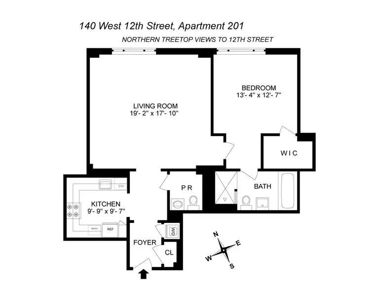 140 West 12th Street, 201 | floorplan | View 7