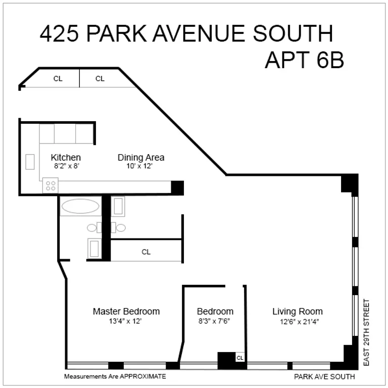425 Park Avenue South, 6B | floorplan | View 10