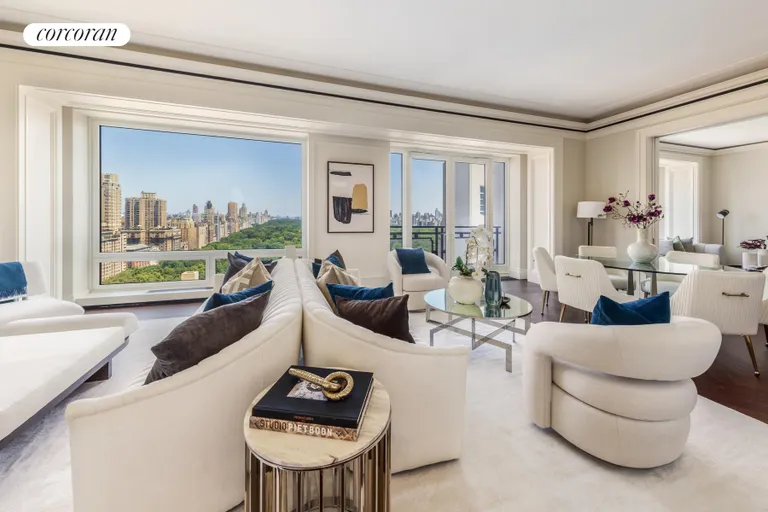 New York City Real Estate | View 220 Central Park South, 24B | Living Room | View 2