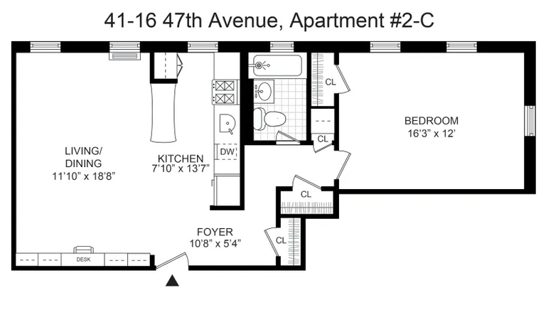 41-16 47th Avenue, 2C | floorplan | View 5