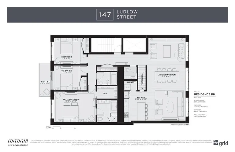 147 Ludlow Street, PH | floorplan | View 12