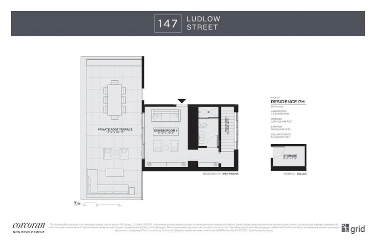 147 Ludlow Street, PH | floorplan | View 13