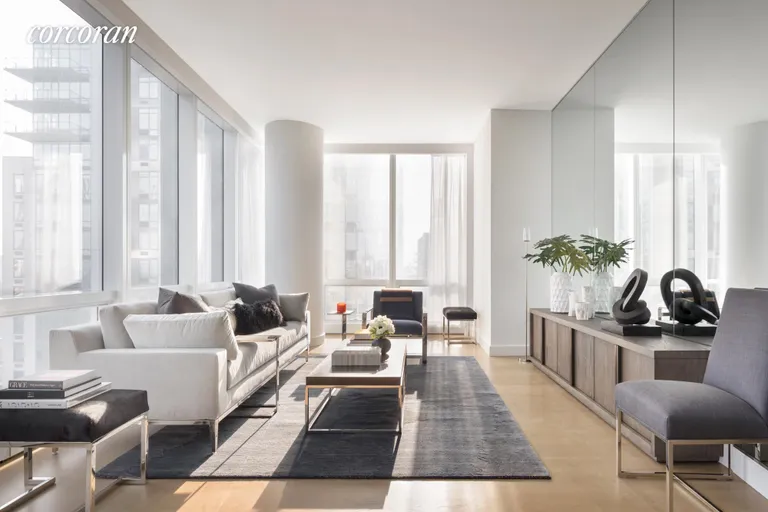 New York City Real Estate | View 15 Hudson Yards, 25A | Living Room | View 3