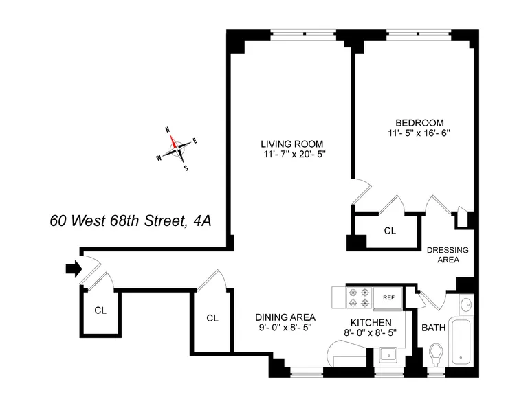 60 West 68th Street, 4A | floorplan | View 8