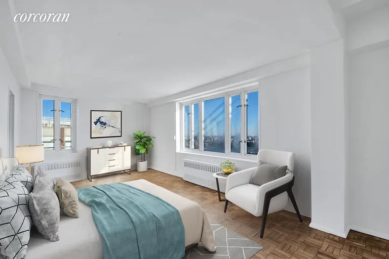 New York City Real Estate | View 1 Gracie Terrace, 20A | Primary Bedroom | View 3